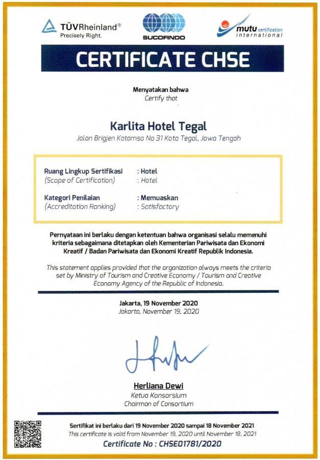 Karlita Hotel Tegal Kültér fotó